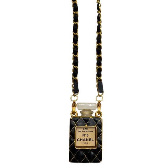 Chanel No.5 Eau de Perfume Mini Bottle Chain Necklace W/Box - Picture 4 of 11